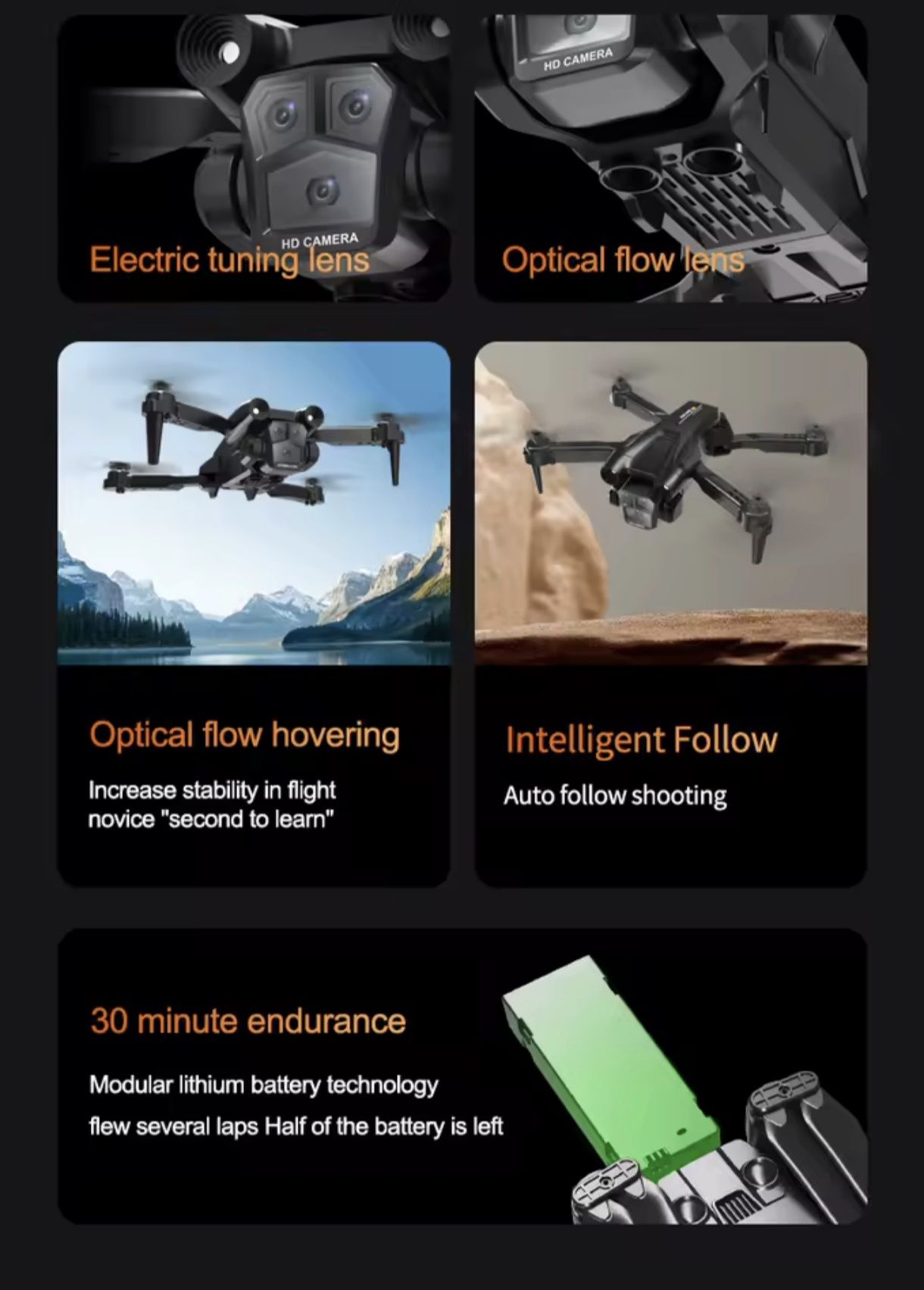 Drone 8K com sensor de movimento com oferta de óculos VR