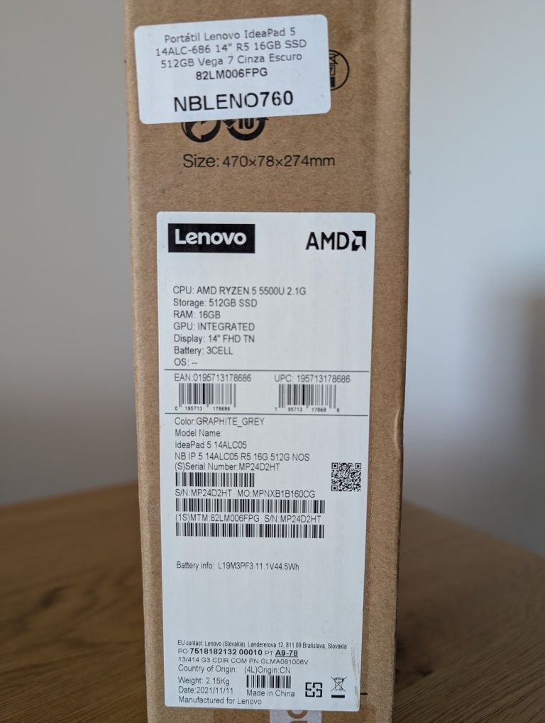 Portátil Lenovo Ideapad 5