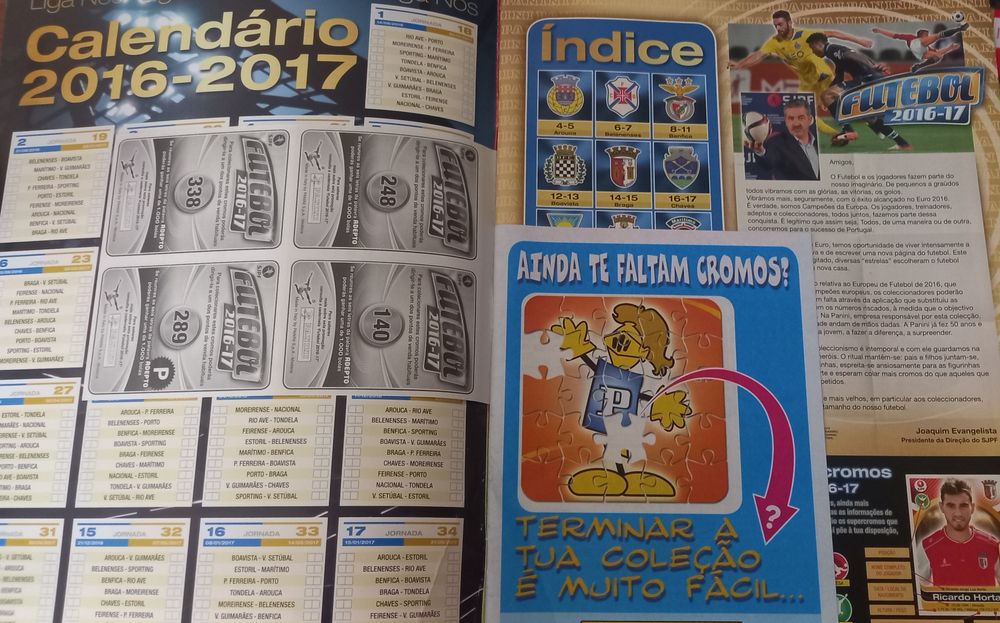 caderneta cromos Liga Nos Panini 2016/17 nova