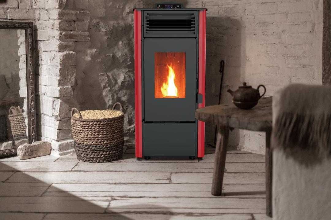 Piec na pellet wolnostojący piecyk kominek termostat koza SELLBEST.PL