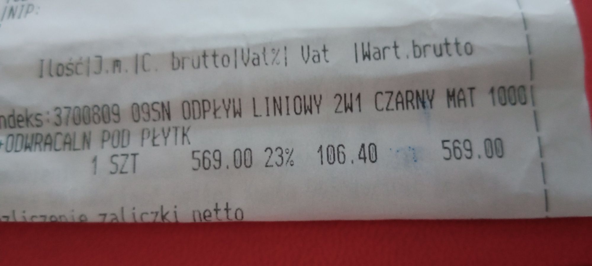 Odpływ liniowy "100"