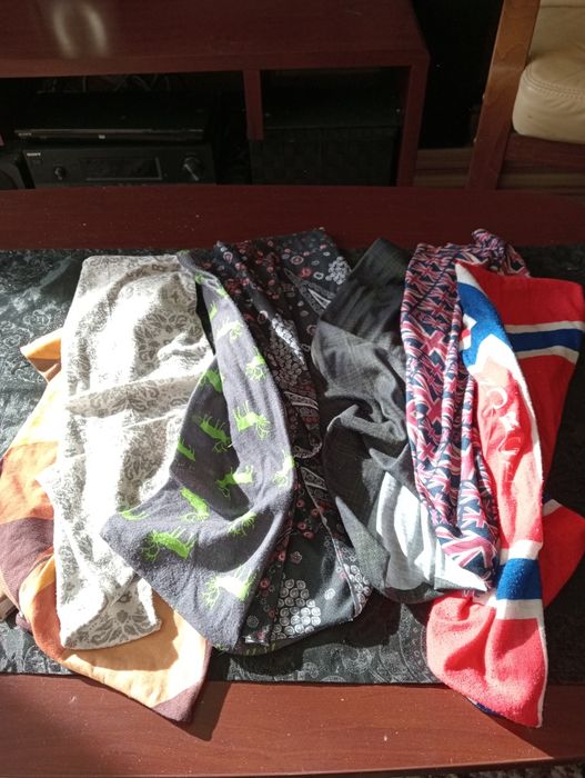 7 cienkich bawełnianych komin szalik