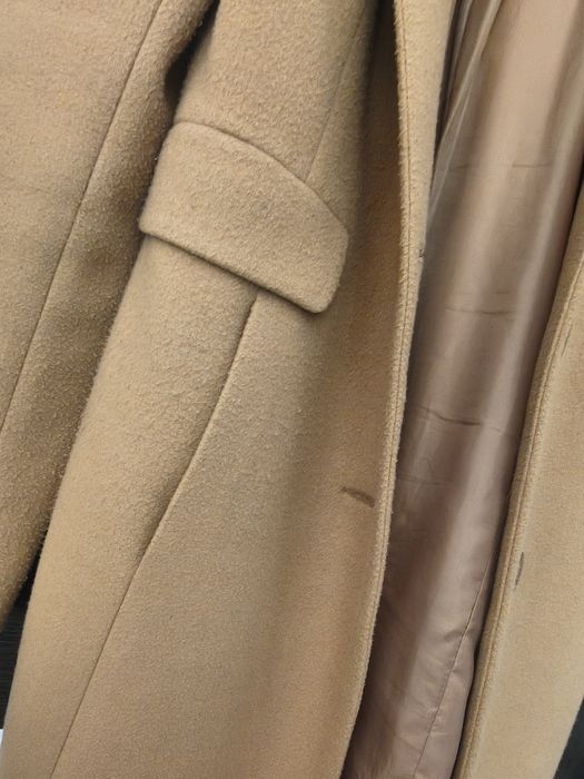 Karmelowy płaszcz jesienny stan dobry S M