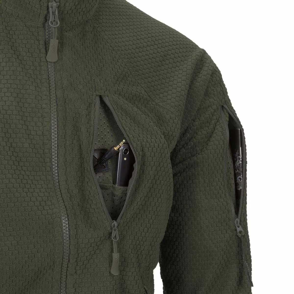 Флисовая кофта Helikon-Tex ALPHA TACTICAL GRID FLEECE Olive Green XL