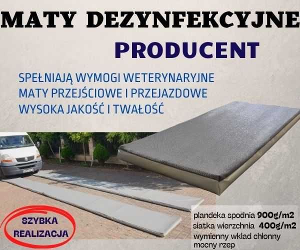 Mata DEZYNFEKCYJNA wjazdowa 70x400x5 cm MATY bioasekuracyjne