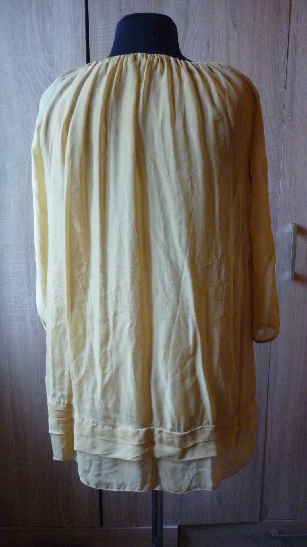 Włoska jedwabna tunika/ sukienka  jedwabna  r; L/XL