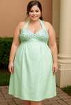 Piękna sukienka seledynowa plus size