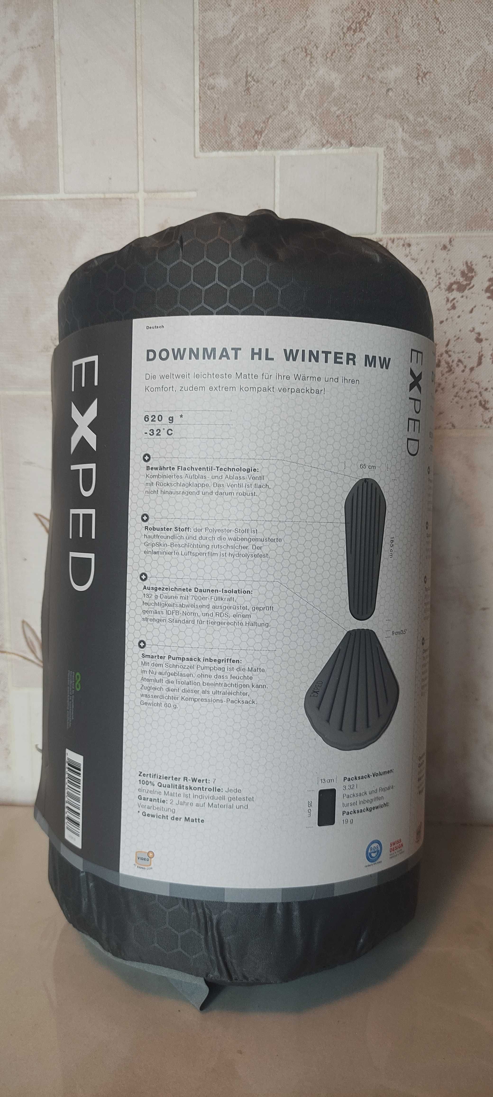 Унікальний Килимок надувний Exped DownMat HL Winter MW НОВИЙ