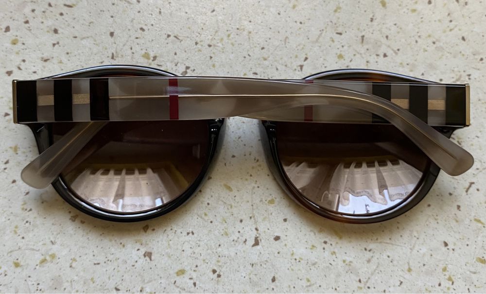 Okulary przeciwsłoneczne Burberry brązowe/szylkret plastik
