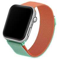Pasek Steel Collection do Apple Watch - Zielono-Pomarańczowy