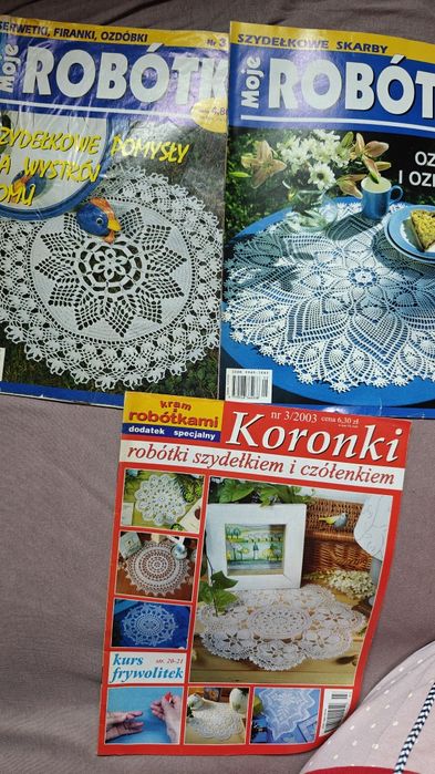 6 szt gazetek z wzorami na szydełko