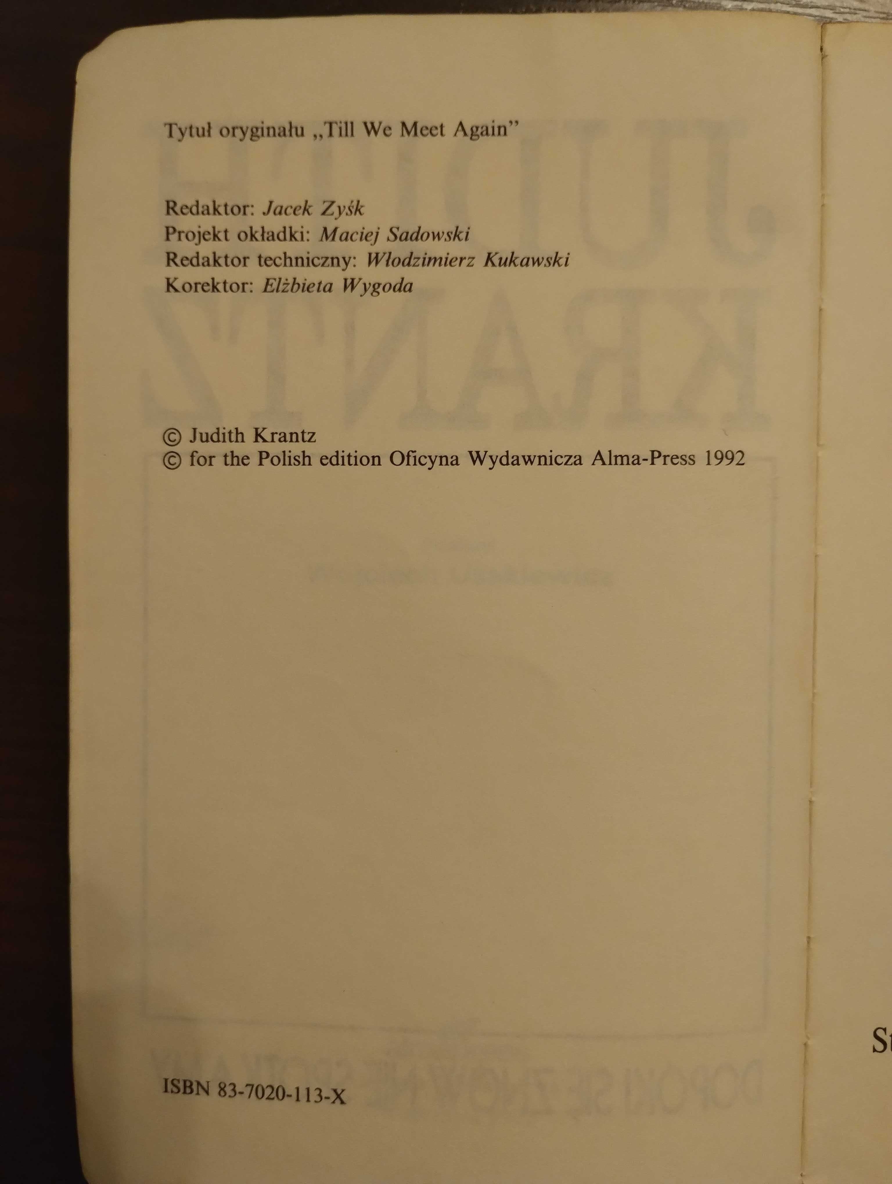Książka Dopóki się znów nie spotkamy - Krantz Judith