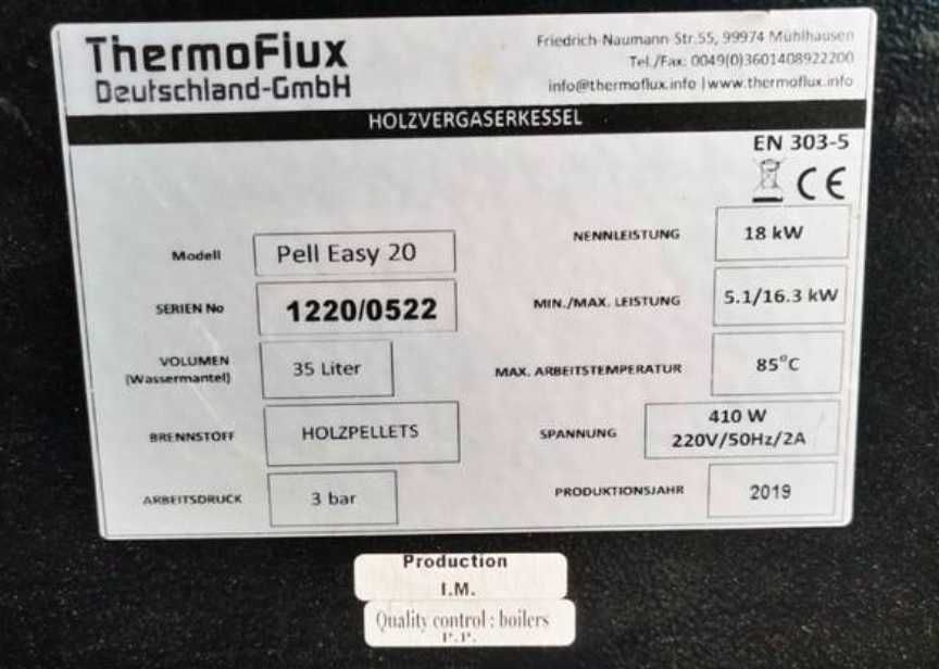 piec na pellet 5 klassa  5-518KW