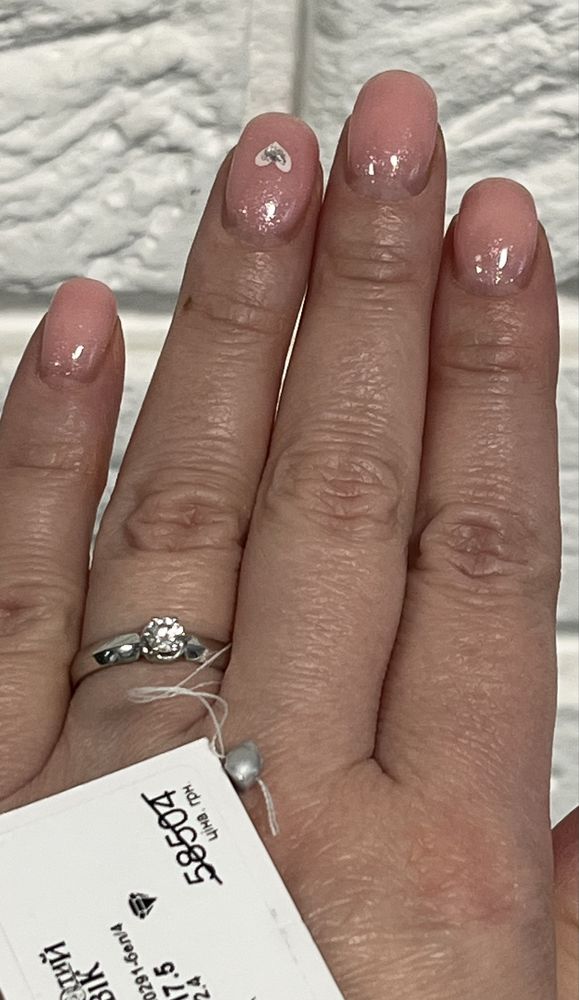 Новое золотое кольцо с бриллиантом 0,24 кт, р.17,5, ЗВ. Модель Tiffany