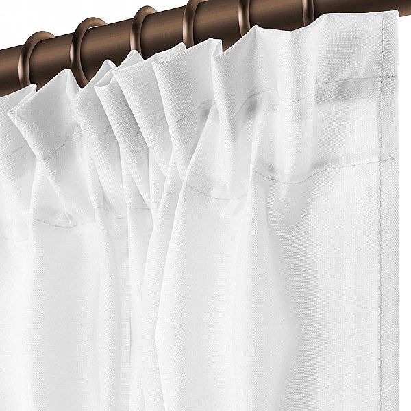 Zasłona 140x250 Ogrodowa Wodoodporna Jednolita na Taśmie Gaia Biała