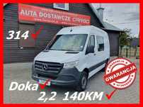 Mercedes-Benz SPRINTER  314 2,2 140KM Doka Brygadowy Średniak L2H2 Klima Tempomat/\