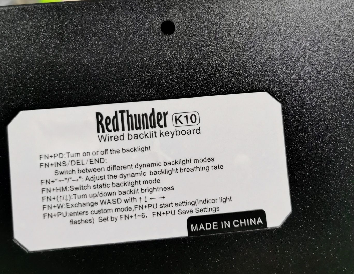 Klawiatura podświetlana RedThunder K10  FR USB