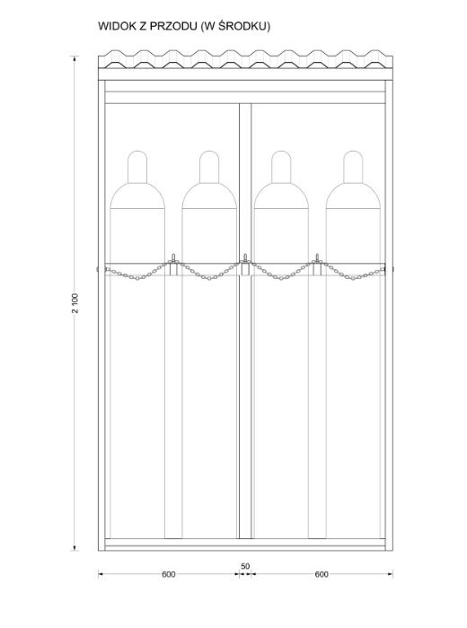Klatka Box Szafa na butle gazu technicznego na 8 butli