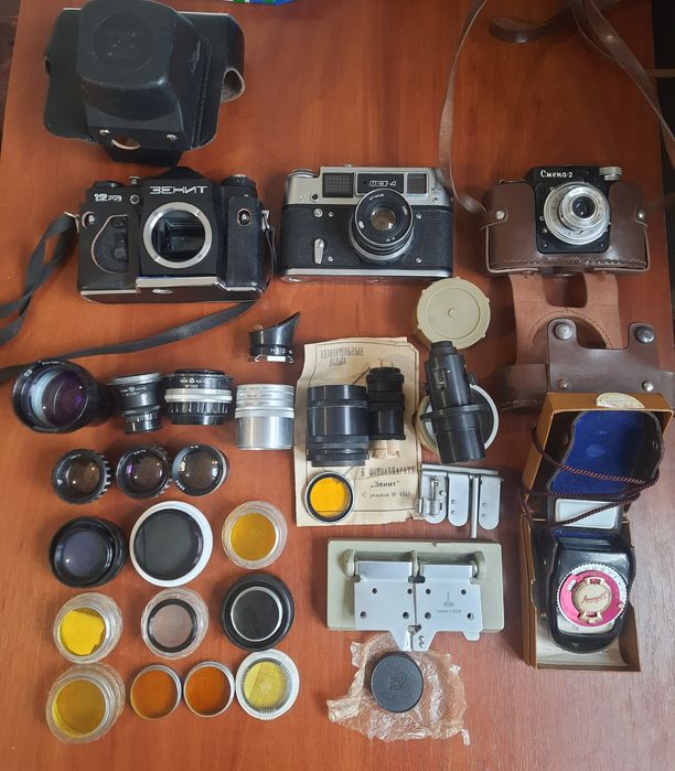 Объектив И23У, Смена-2, ФЭД 4, Индустар 61, светофильтры СССР