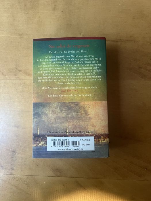 Nie sollst du vergessen Elizabeth George книга німецькою deutsch buch
