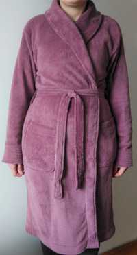 Халат флисовый, длиной 115см, фиолетового цвета, производства Германии