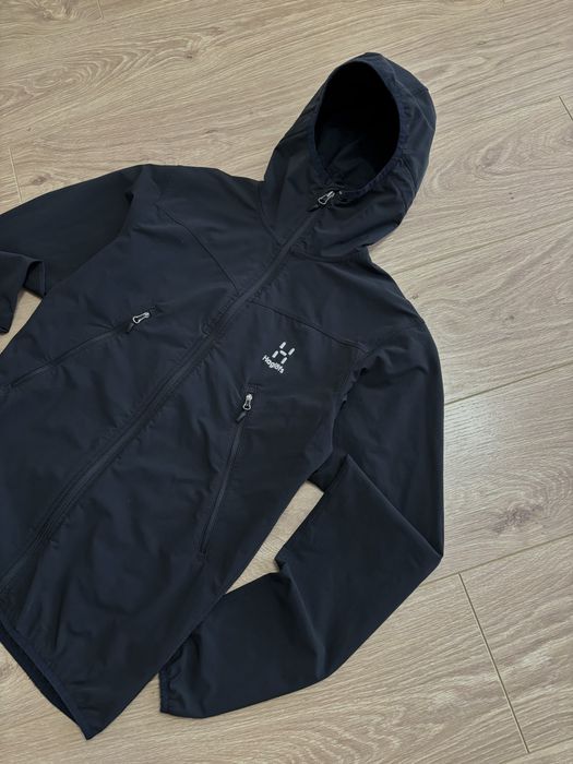 Куртка софтшел Haglofs Apex Hood софтшел чорний S