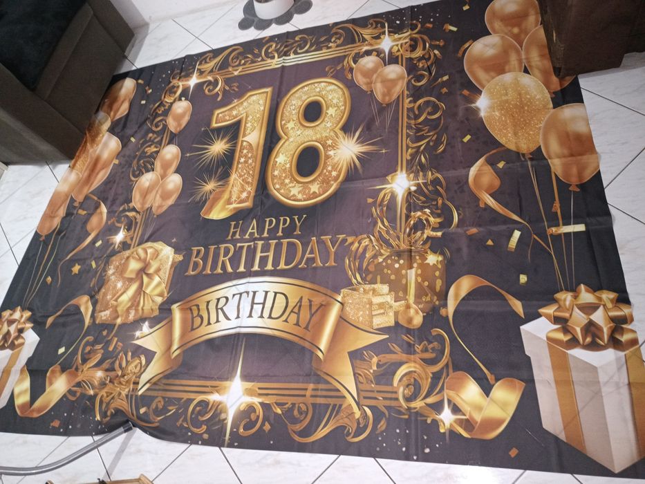 Baner Ścianka 230cm x 180cm 18ste Urodziny