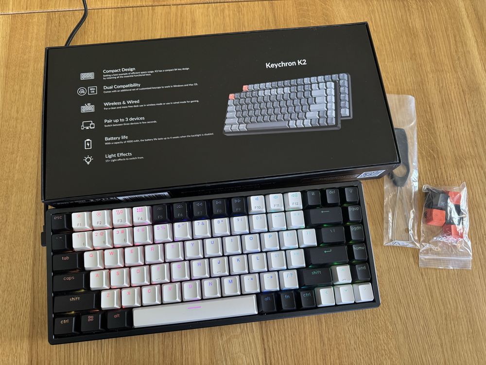 Klawiatura mechaniczna Keychron K2v2 Red Switch Hot Swap