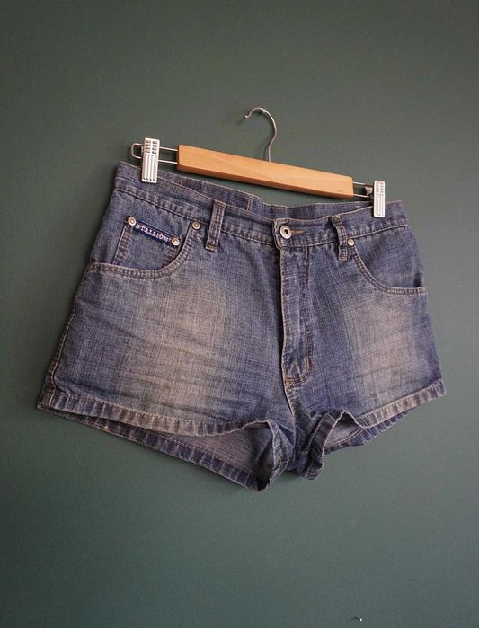 Spodenki shorty szorty jeansowe M 38 dżinsowe krótkie obcisłe blue