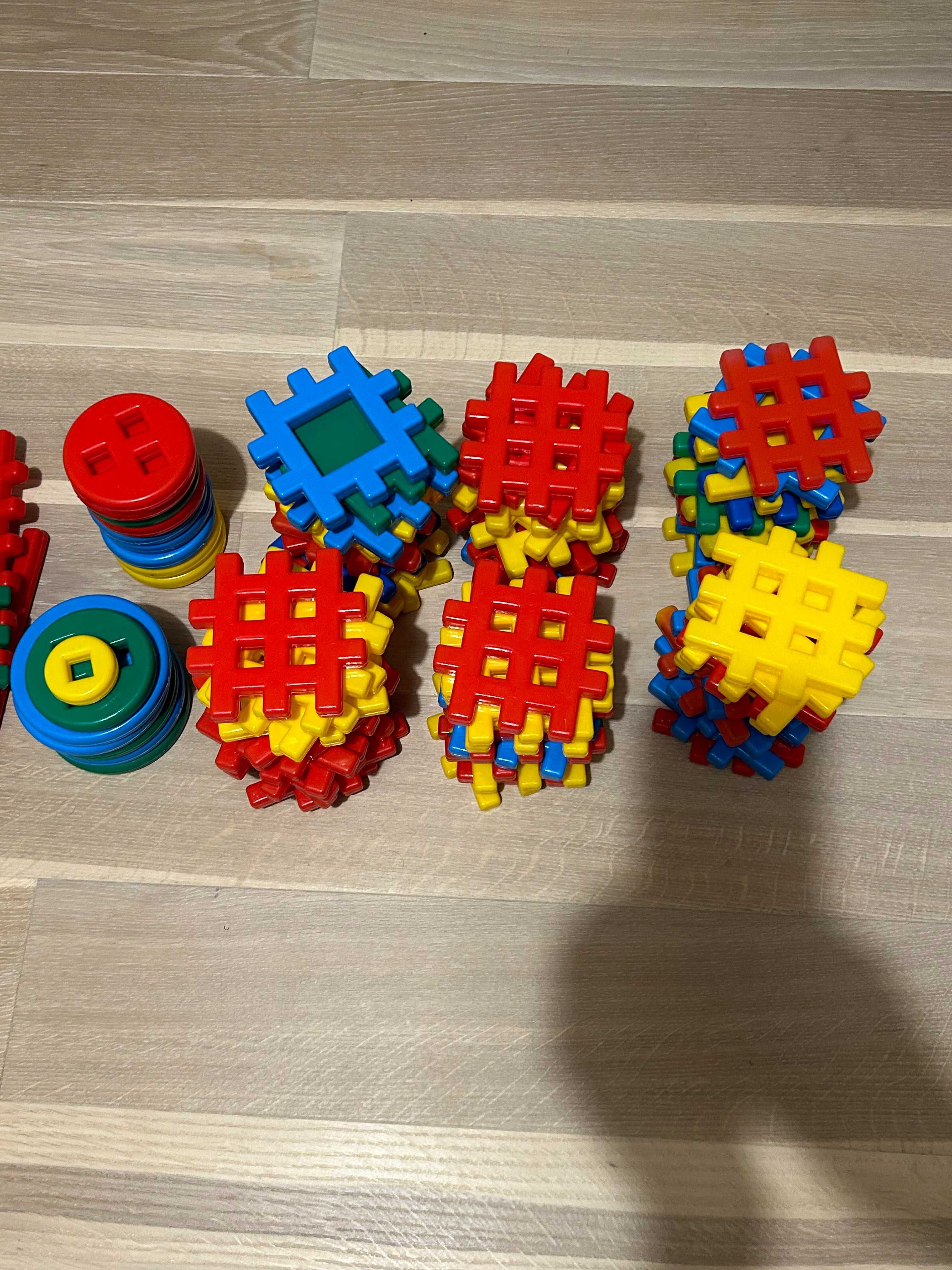 Klocki konstrukcyjne waffle puzzle plastikowe