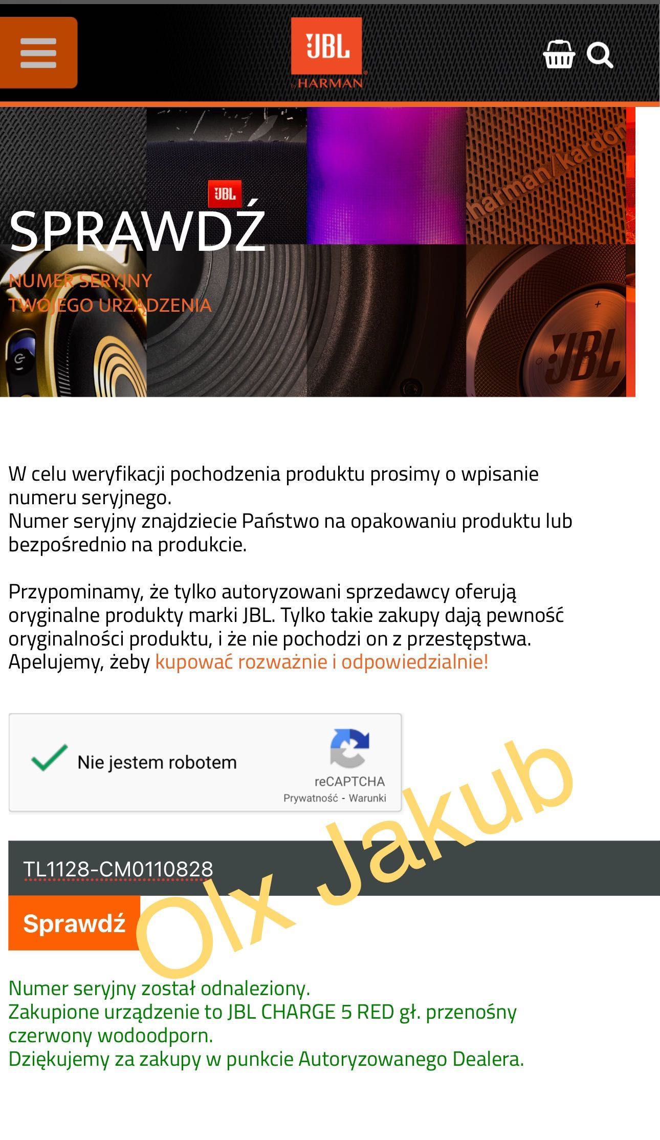 JBL Charge 5 _ RED _ 40W _ w ładnym stanie