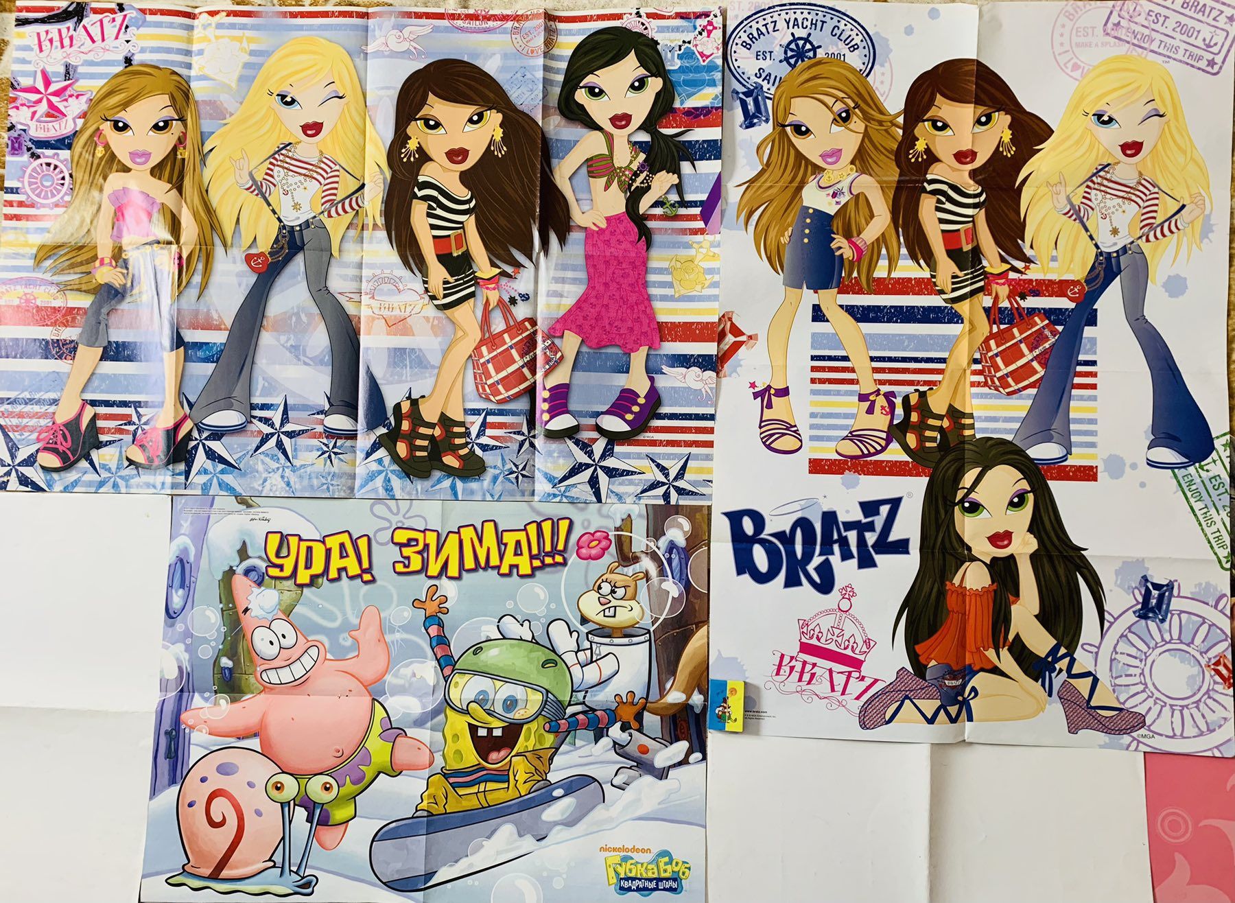 Мега постери Братц Вінкс Спанч Боб Плакат плакаты большие winx bratz