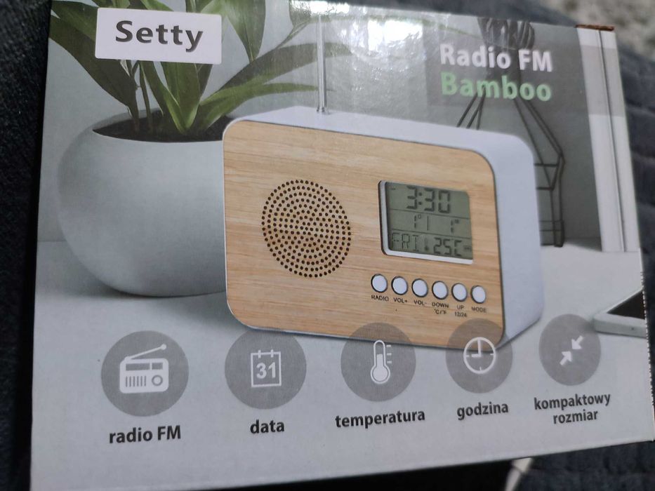 Radio bateryjne bambusowe