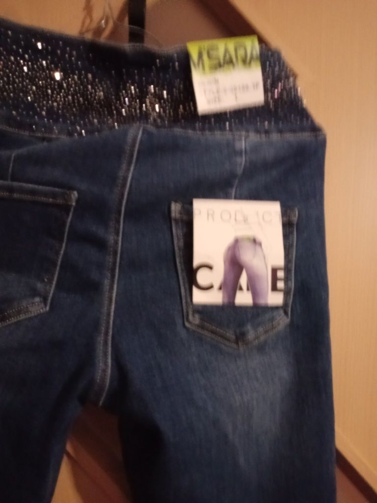 Spodnie Jeans że streczem nowe rozm L sliczne