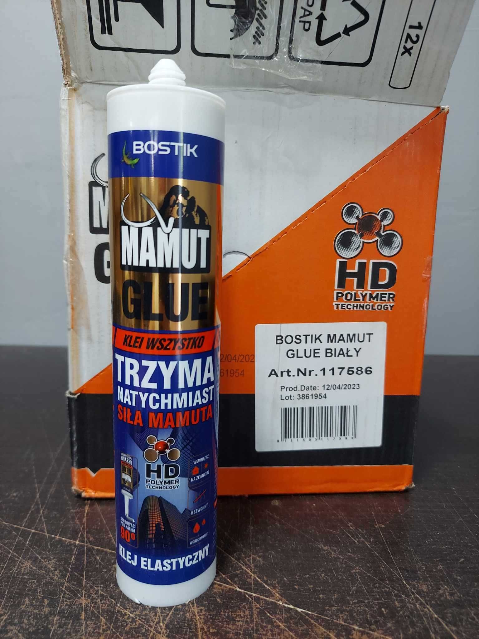 Klej uniwersalny supermocny MAMUT biały 290ML karton 12szt