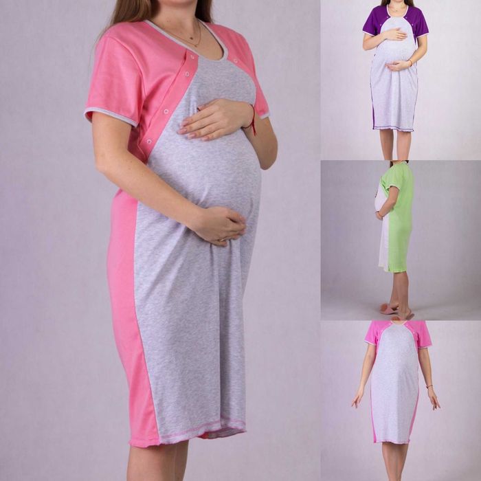 Жіноча тепла нічна сорочка для вагітних в пологовий