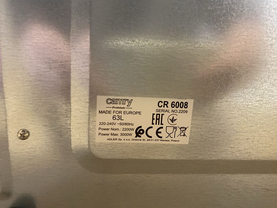 Mini Piekarnik Camry CR6017