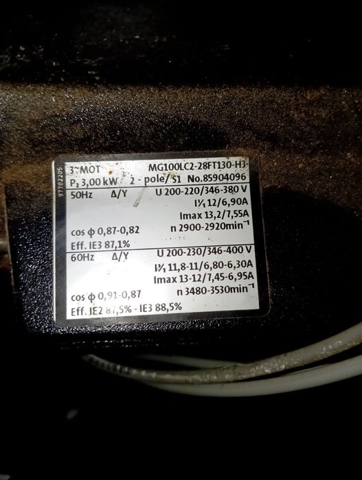Silnik 3 kW 2800.obr plus falownik