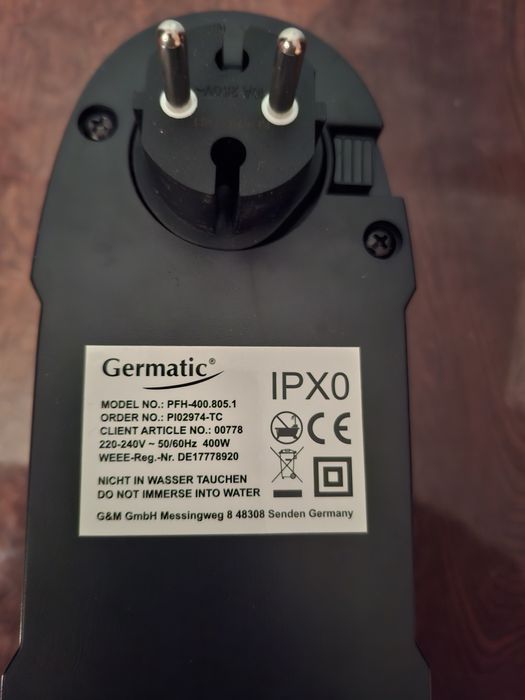 Germatic Компактный Керамичесский Тепловентилятор! ГЕРМАНИЯ!