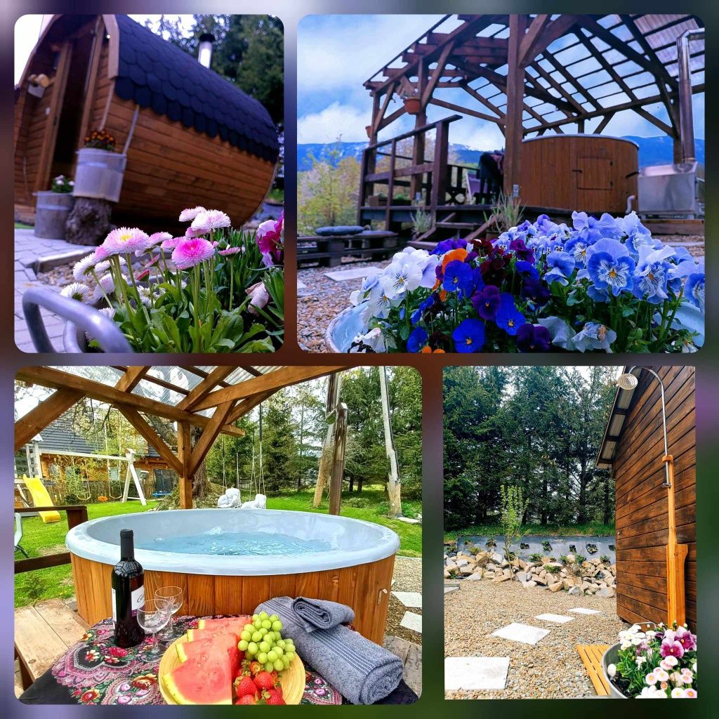 Domek Dychnij SE w Zawoi, ogrodowe SPA jacuzzi sauna