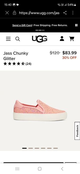 Шкіряні сліпони Ugg, слипони ugg