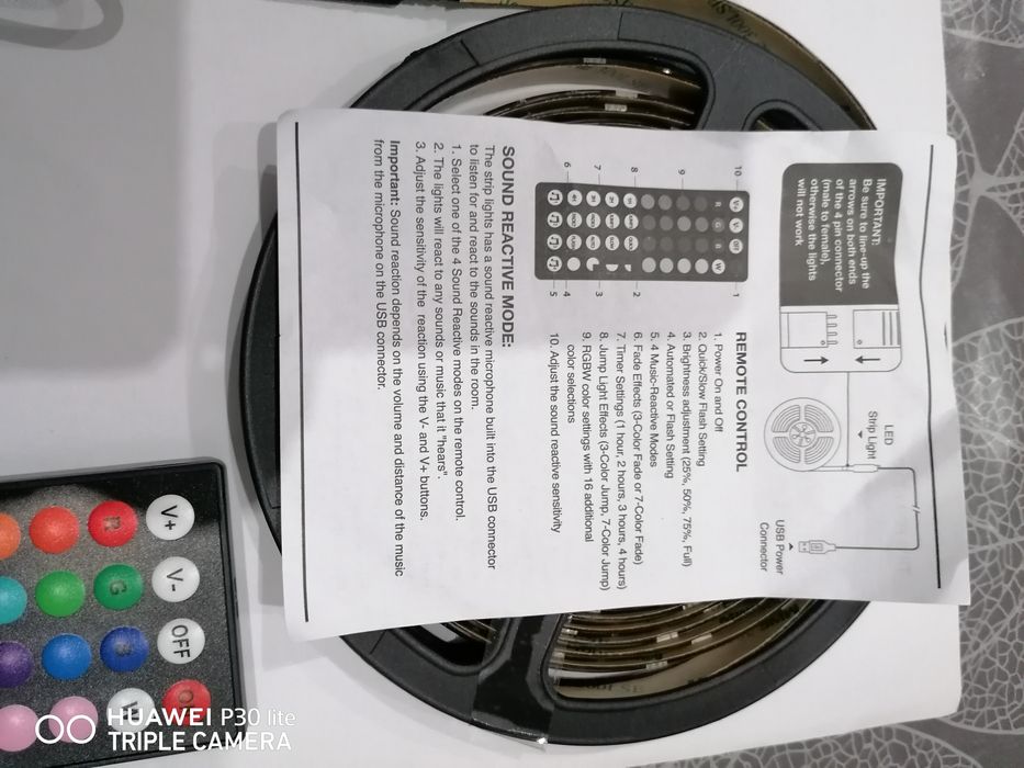 Fita de LED multicolor 5m USB