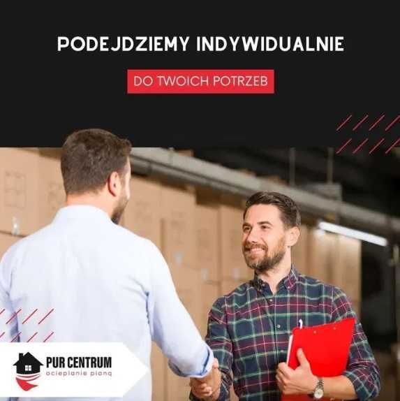 Ocieplenie ocieplanie izolacja pianą piana pianka PUR poddasza dachu