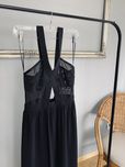 Sukienka wieczorowa Sylwester czarna maxi 34/36 XS/S wesele