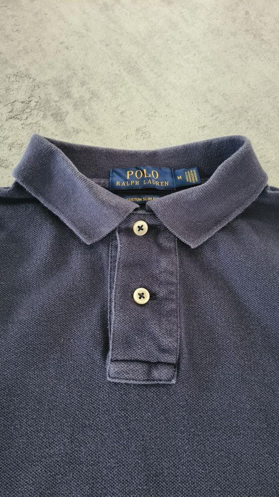 Polówka Koszulka Tee Polo Ralph Lauren. Granatowa. Rozmiar M. Old mone