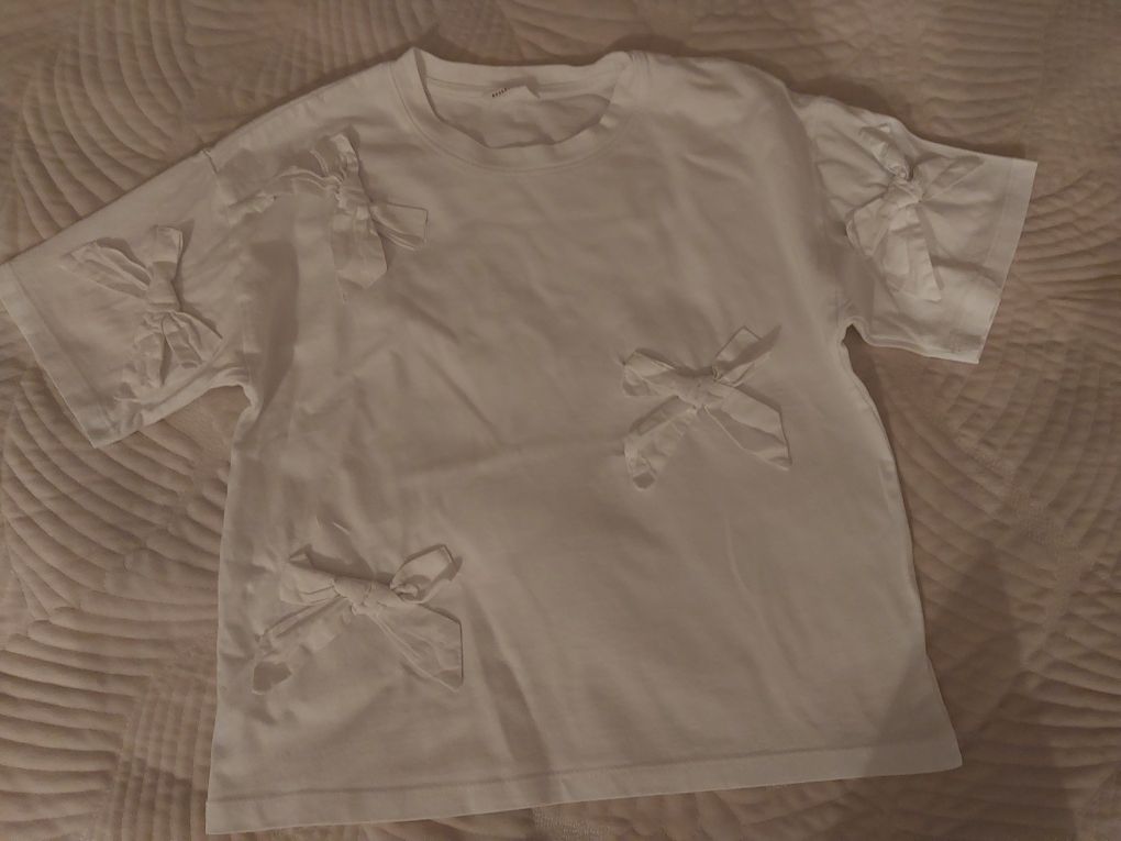 T-shirt bluzka z kokardkami Reserved 134