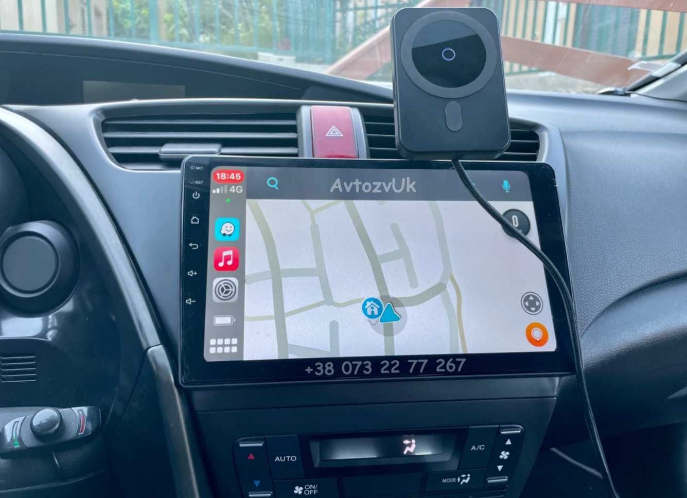 Магнитола CIVIC Honda Сивик GPS 2 дин din Tesla Тесла CarPlay Android