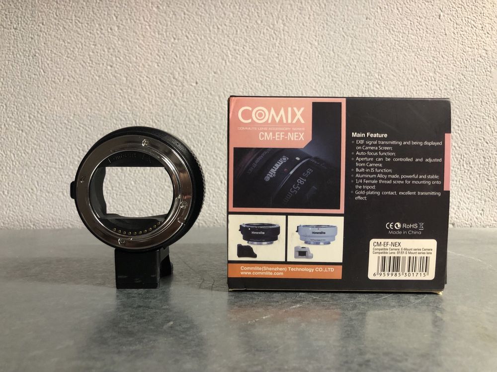 Commlite Autofocus adaptador canon para sony