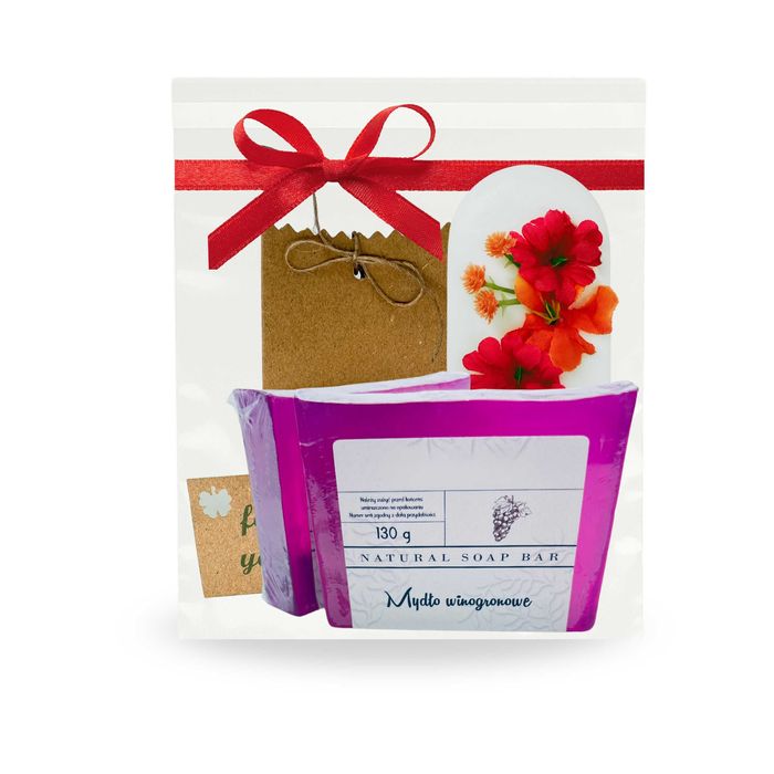 Zestaw prezentowy mydło Winogronowe tabliczka zapachowa Krzeszowice