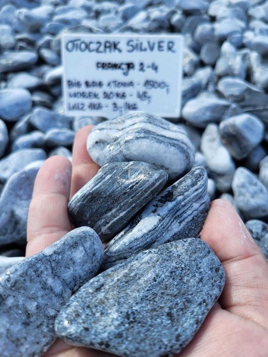 Otoczak Silver Grecki szary kamień Kamienie ogrodowe dekoracyjne ozdob